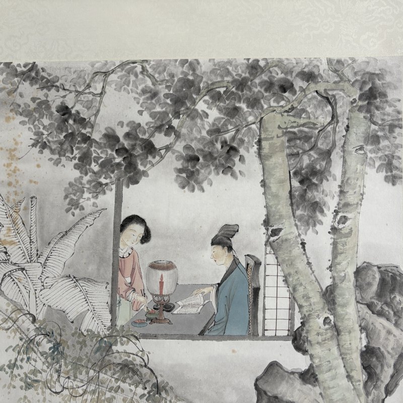 近现代 孔小瑜 红袖添香图 - 图4