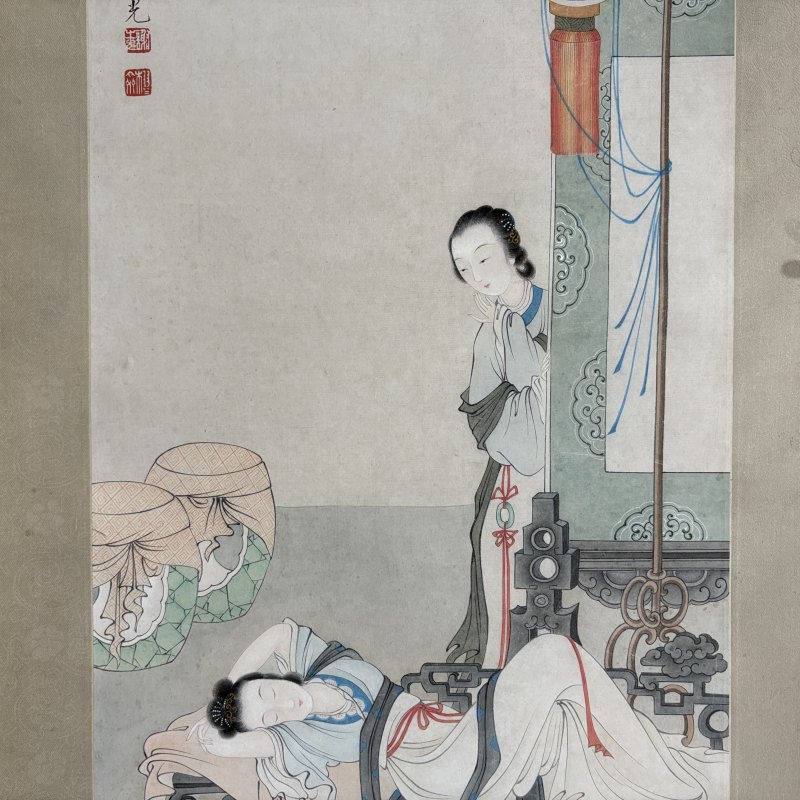近现代 谢之光 仕女 - 图3
