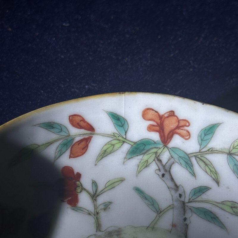 清晚期 粉彩花卉纹盘 - 图10