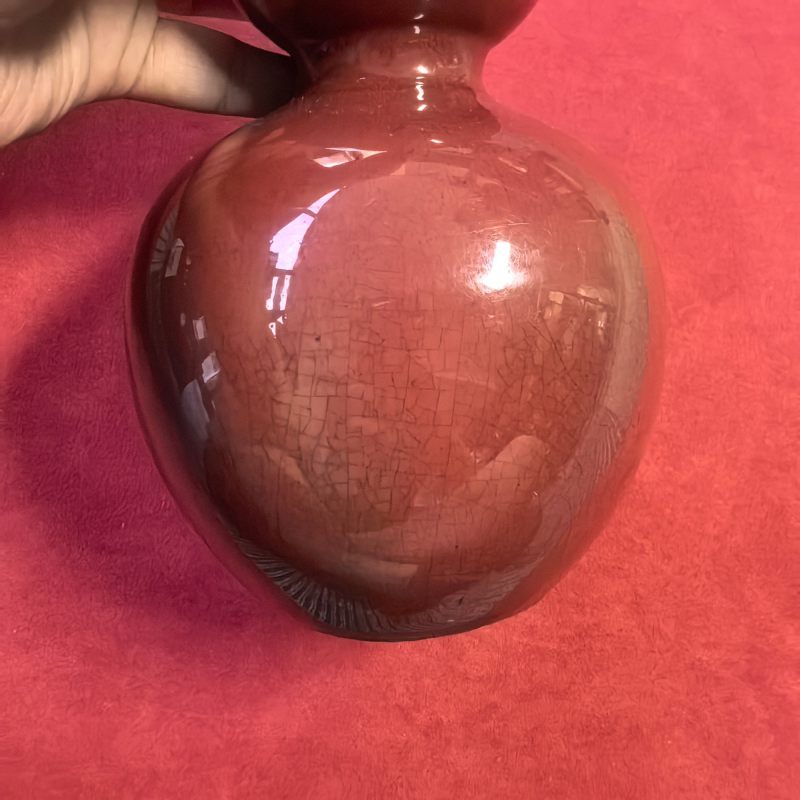 清乾隆 钧红釉葫芦瓶 - 图8