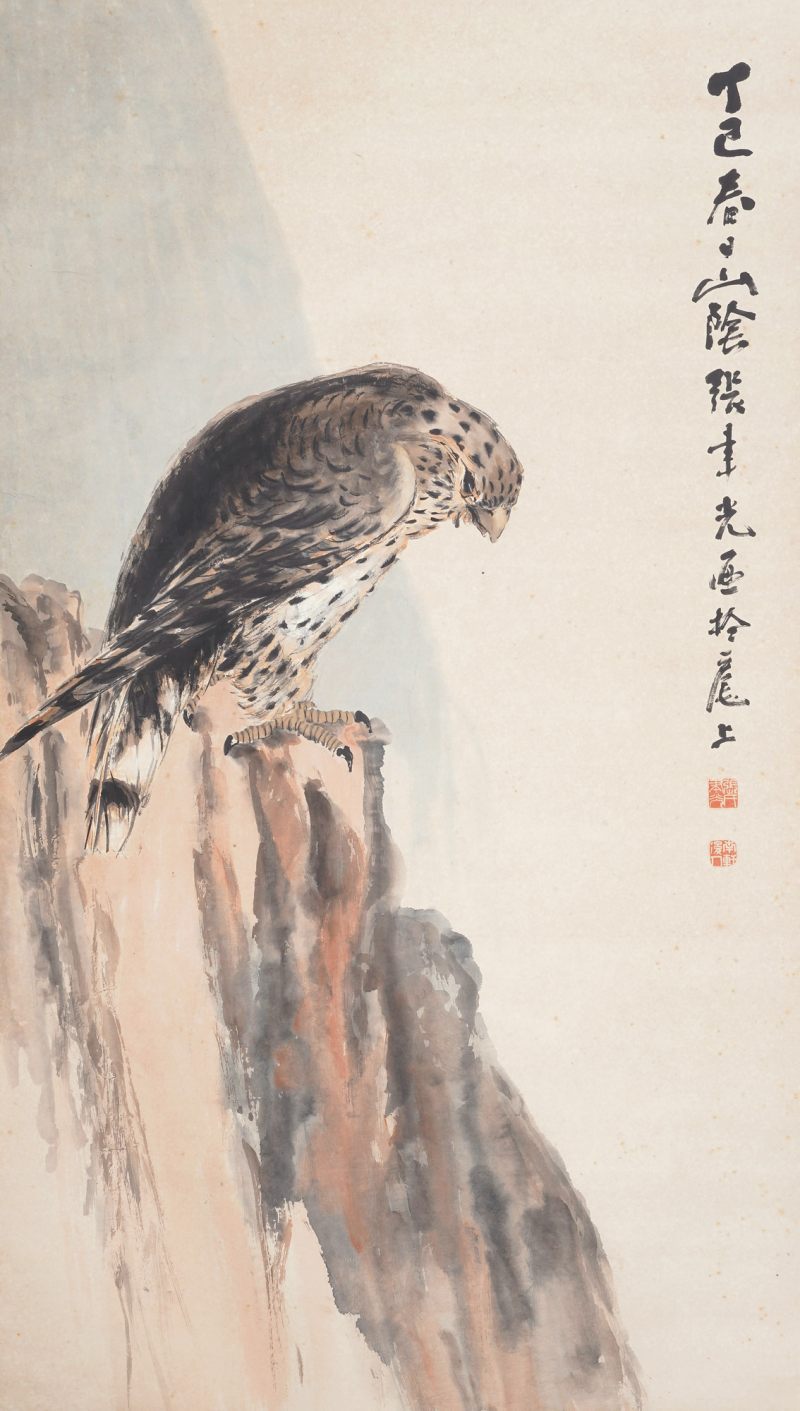 近现代 张聿光 雄鹰