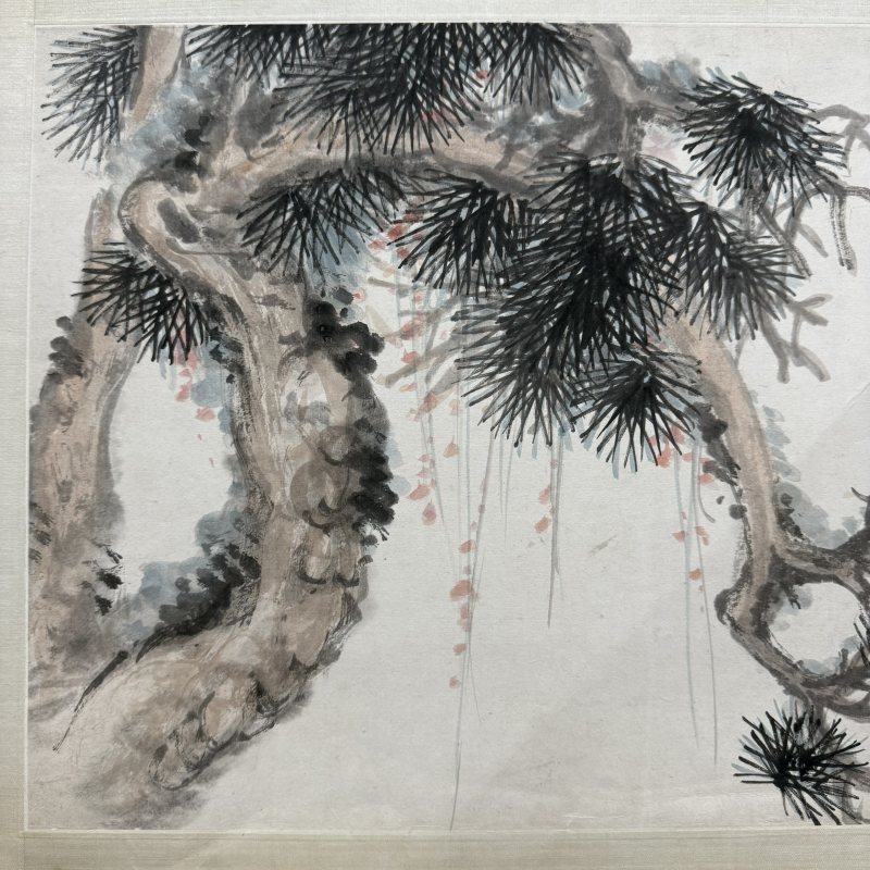 清 胡公寿 松 - 图2