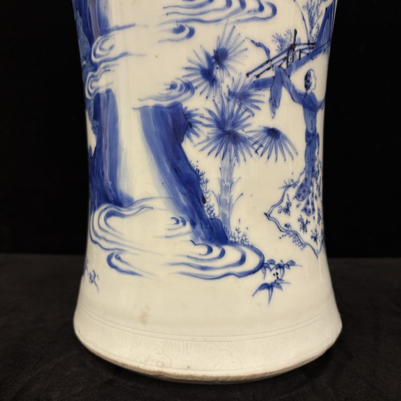 明 青花人物故事纹花觚 - 图10