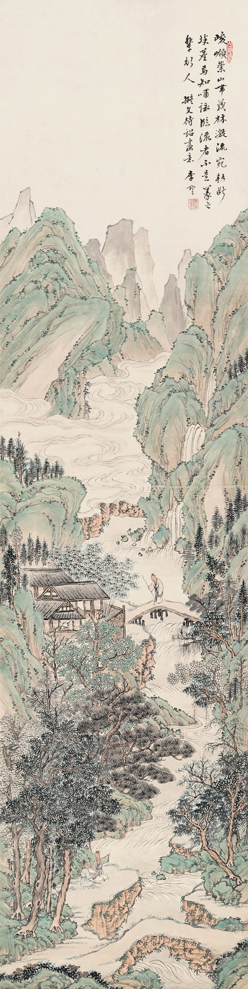 清 李墅 山水