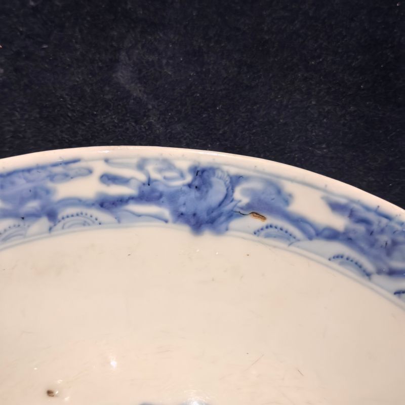 明中期 青花太狮少狮大碗 - 图9