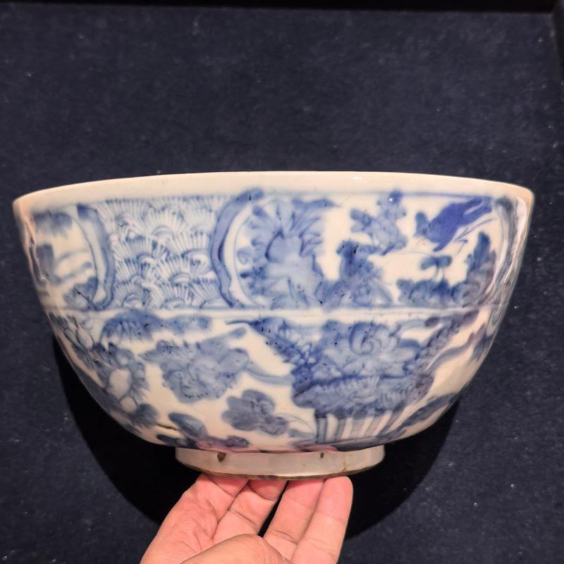 明中期 青花太狮少狮大碗 - 图10