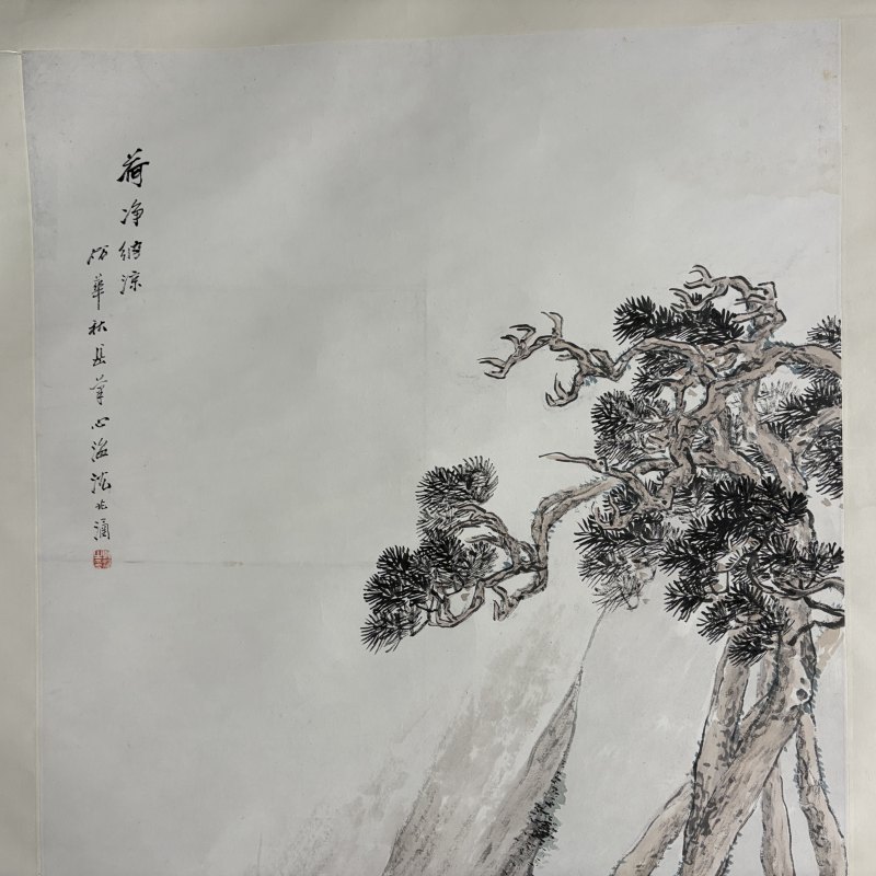 清 沈心海 荷净纳凉 - 图2