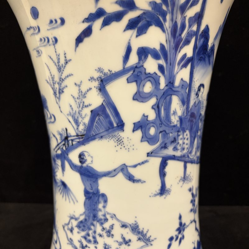 明 青花人物故事纹花觚 - 图12