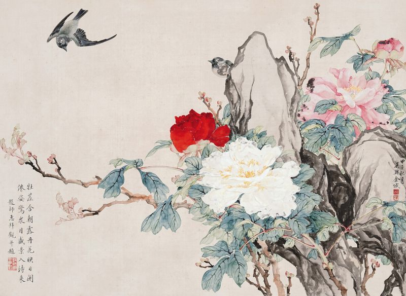 清 金城 花开富贵