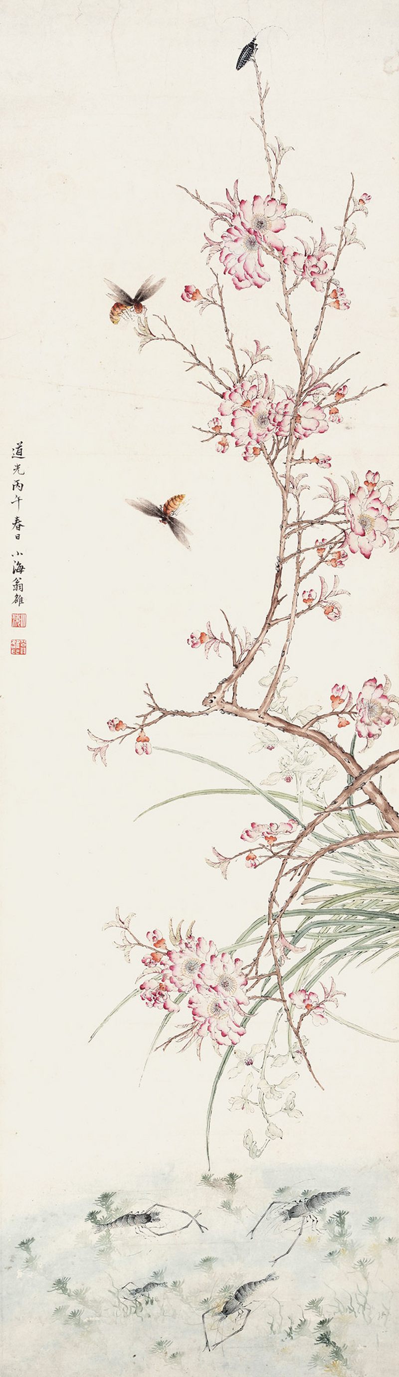 清 翁小海（名雒） 花虫
