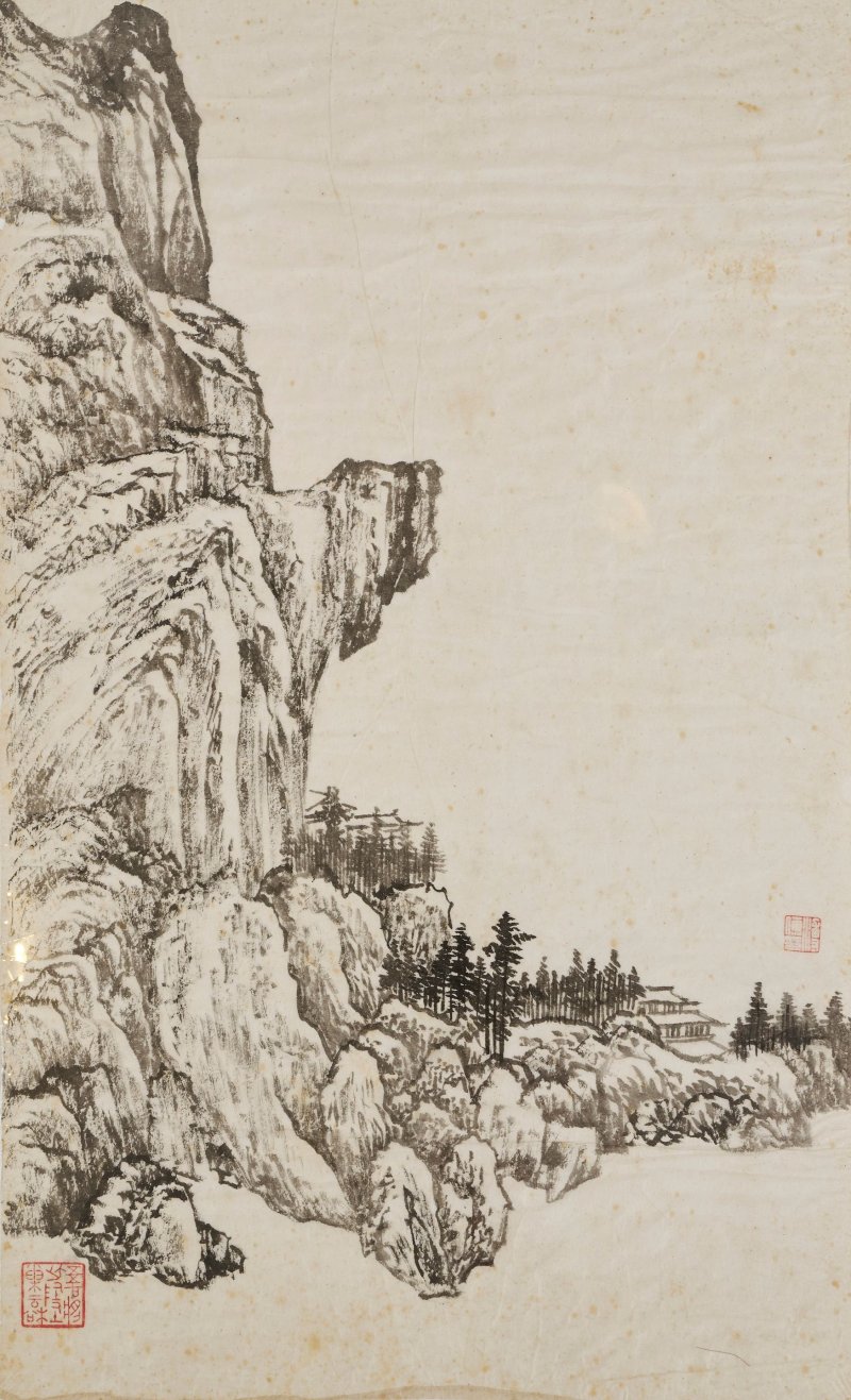 溥儒（鈐印） 山水 水墨紙本 未裱 | ARTIST UNKNOWN - 图1
