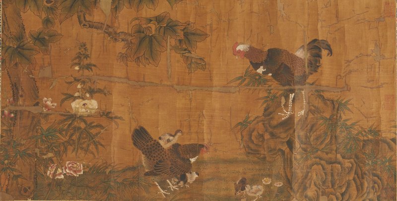 佚名 課子圖 設色絹本 鏡心 | ANONYMOUS (QING DYNASTY)