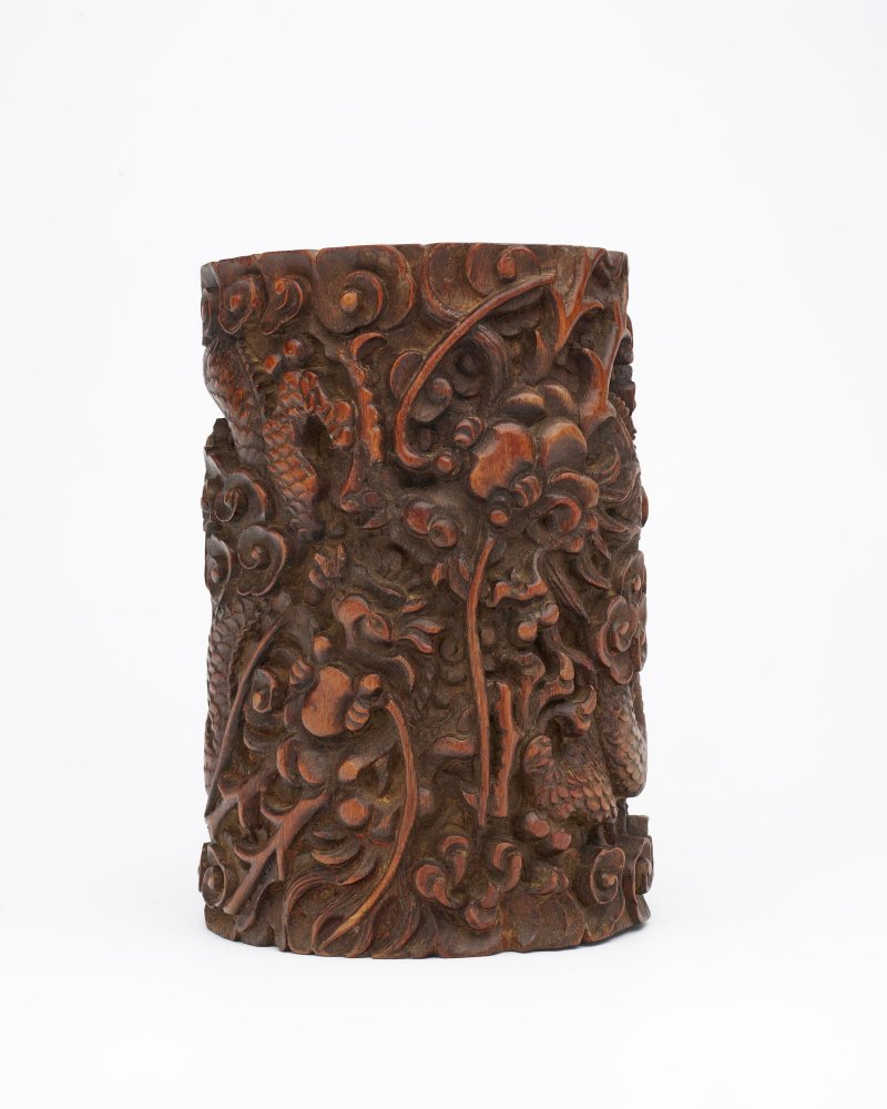 清 竹雕如意龍紋筆筒 | A CARVED BAMBOO 'DRAGON' BRUSH POT, BITONG - 图7