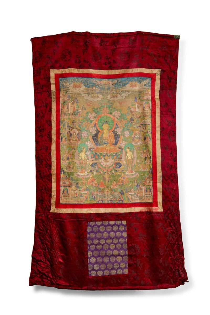 十八/十九世紀 無量壽佛唐卡 | A THANGKA OF AMITAYUS