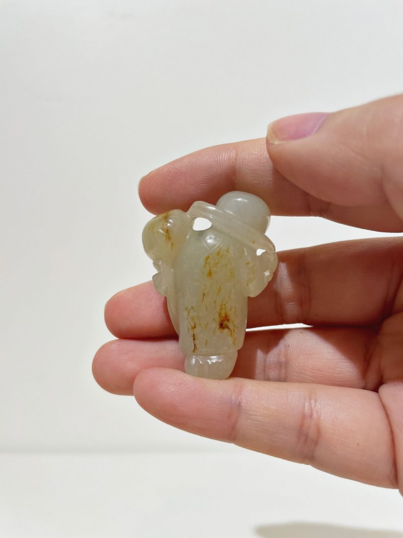 清 青白玉⌈童子⌋墜 | A PALE CELADON JADE 'CHILD' TOGGLE - 图5