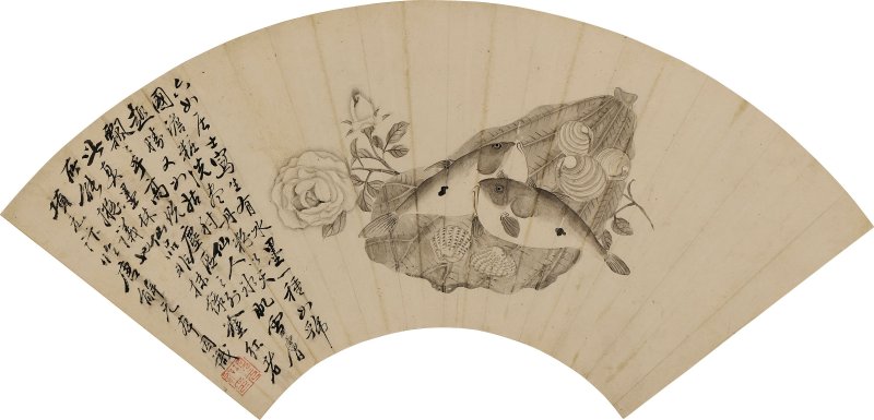項元汴 臨唐寅寫生 水墨紙本 冊頁 | XIANG YUANBIAN (1525-1590) - 图1