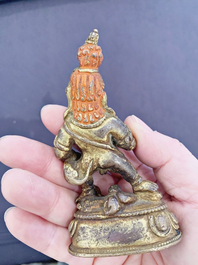 十九/二十世紀 鎏金銅大黑天立像 | A GILT BRONZE FIGURE OF MAHAKALA - 图3