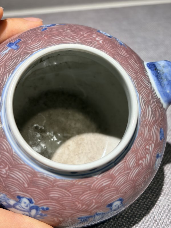 清 青花釉里红八仙过海图罐 - 图10