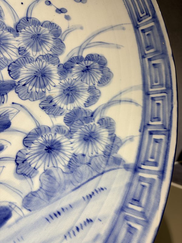 民国 青花牡丹花大盘 - 图5