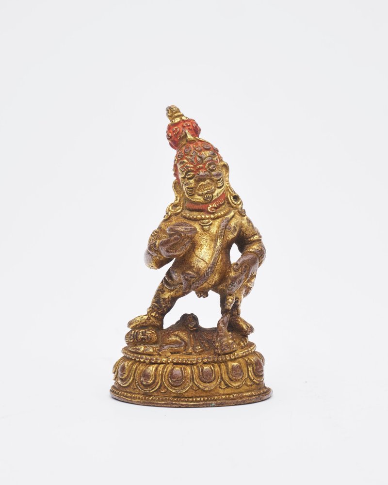 十九/二十世紀 鎏金銅大黑天立像 | A GILT BRONZE FIGURE OF MAHAKALA - 图4