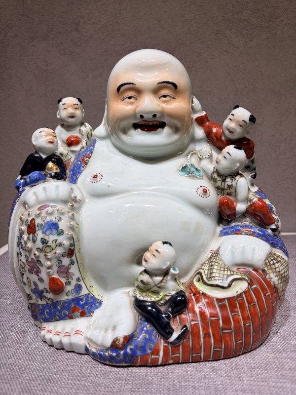 民国 粉彩五子弥勒佛 - 图5