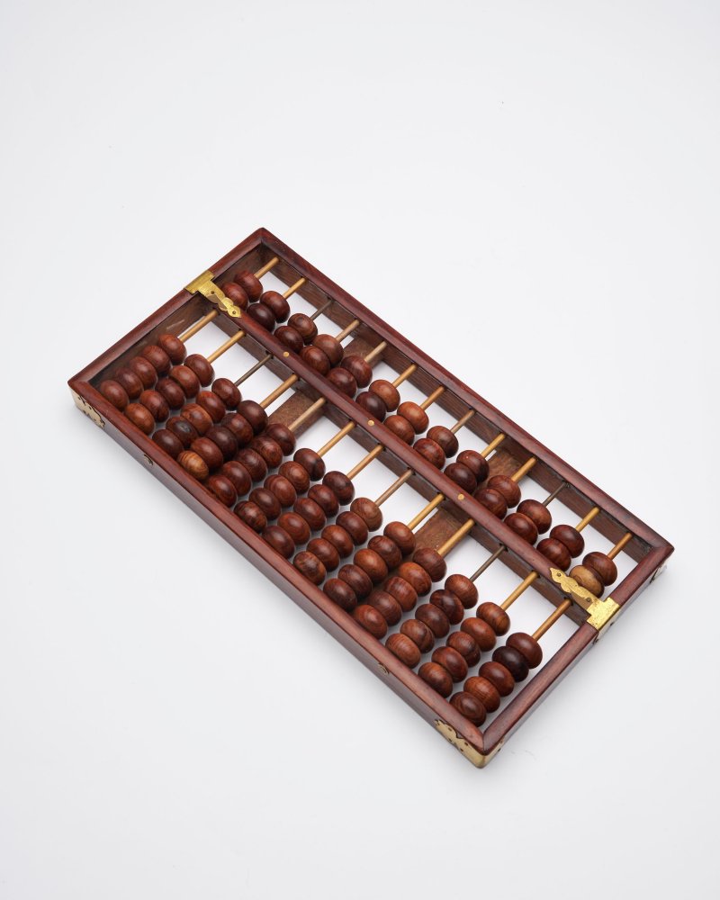 二十世紀 黃花梨梁上三珠二五檔算盤 | A HUANGHUALI ABACUS - 图1