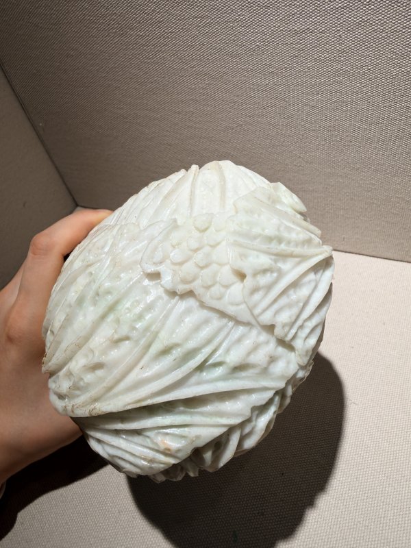 清 翡翠白菜摆件 - 图6