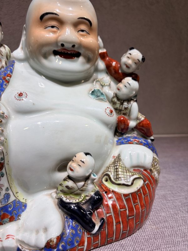 民国 粉彩五子弥勒佛 - 图6