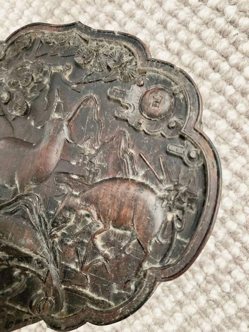 十九世紀 紫檀三鑲如意 及座 | A ZITAN CARVED RUYI SCEPTRE - 图11