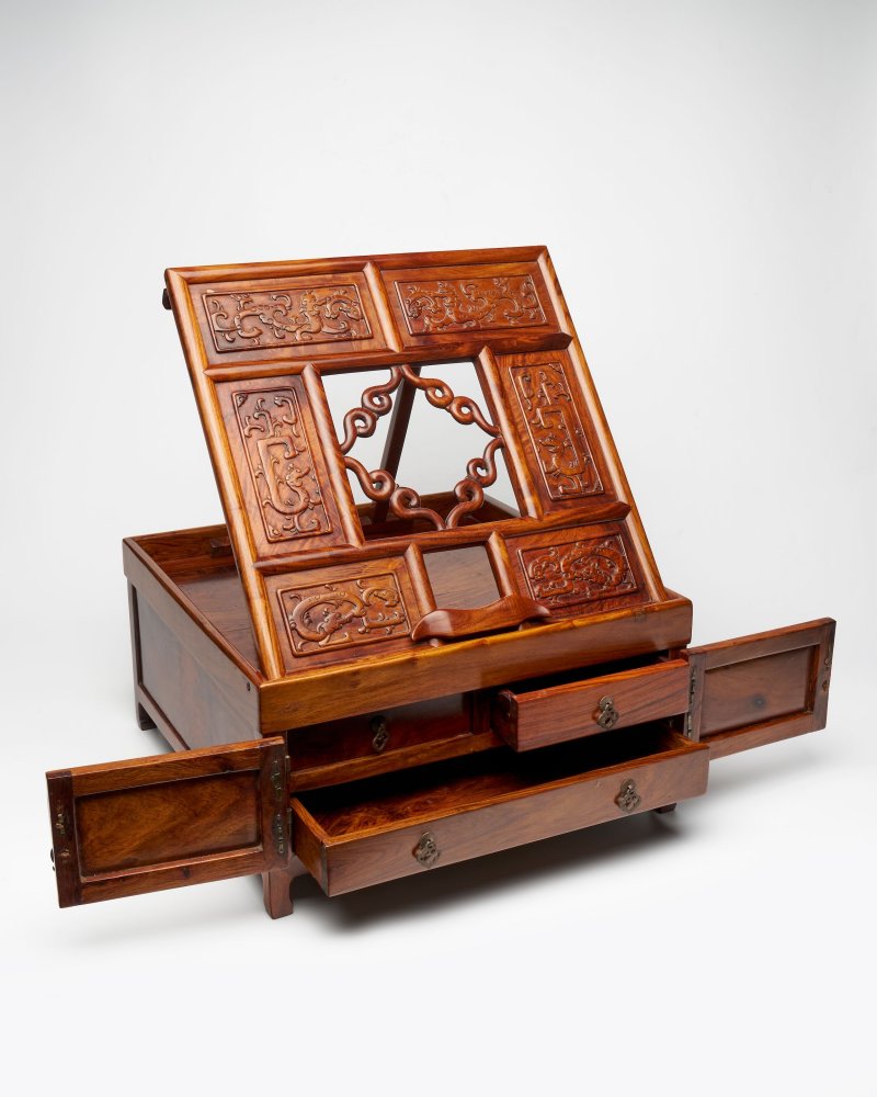清 黃花梨折疊鏡臺 | A HUANGHUALI MIRROR STAND - 图1
