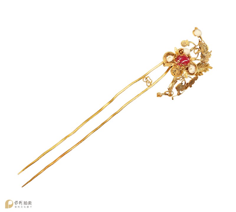 明 金嵌珍珠发簪 - 图7