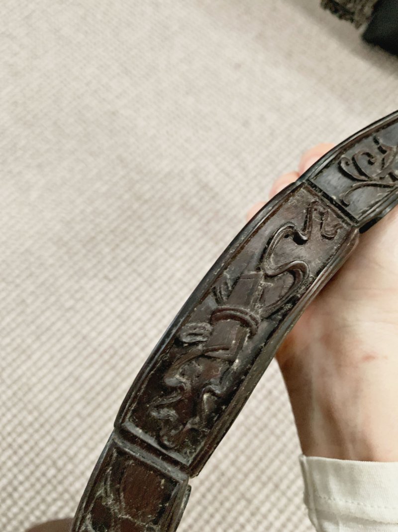 十九世紀 紫檀三鑲如意 及座 | A ZITAN CARVED RUYI SCEPTRE - 图15