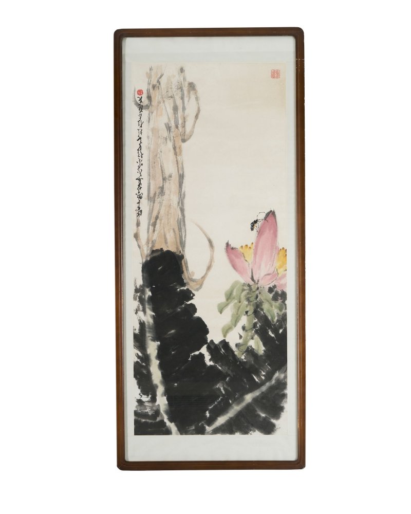 趙少昂 芭蕉 設色紙本 鏡框 | ZHAO SHAO'ANG (1905-1998) - 图1