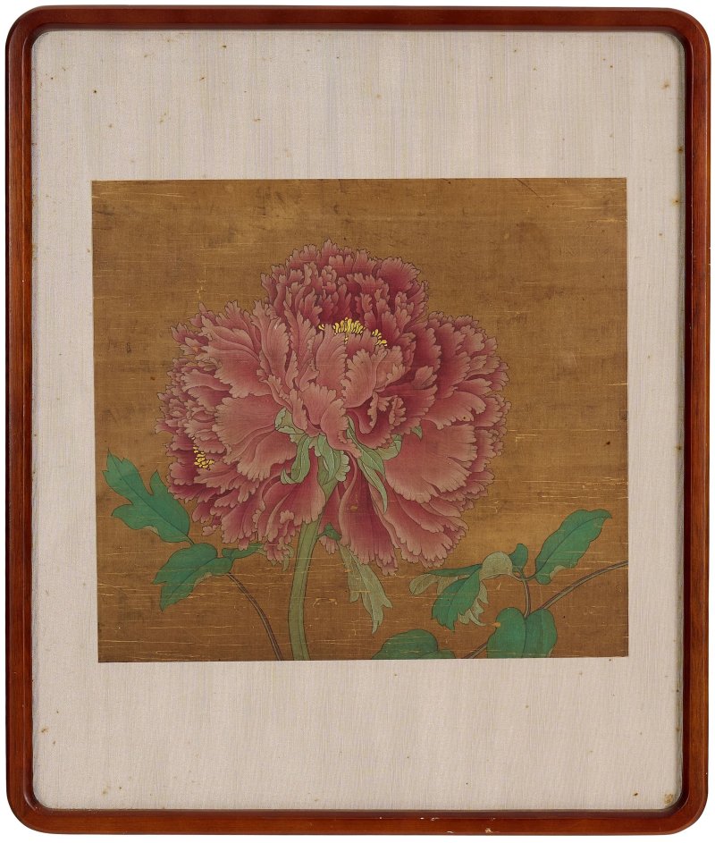 清 佚名 仿宋牡丹 設色絹本 鏡框 | ANONYMOUS (Qing dynasty)