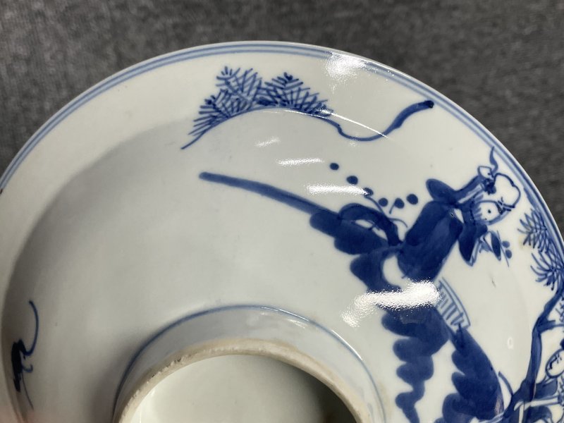 清 青花三星碗 - 图6