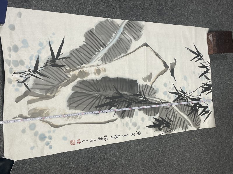 近代 写意蕉阴竹韵 - 图6