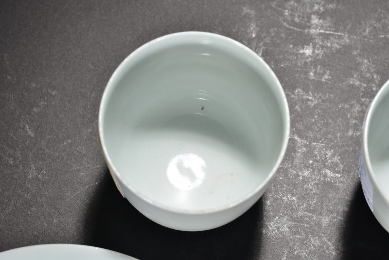 清康熙 青花花卉纹杯、碟（2件） - 图13