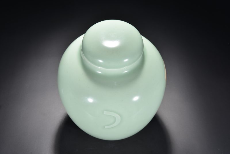 清 粉青釉月牙罐 - 图7