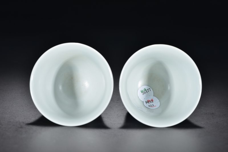 清 青花人物故事图杯（2件） - 图5