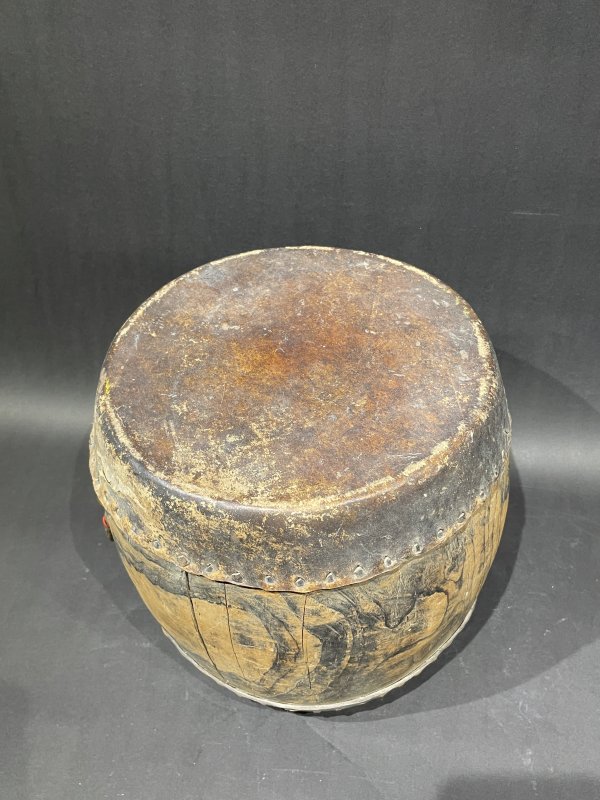 清 木头镶皮质鼓 - 图4