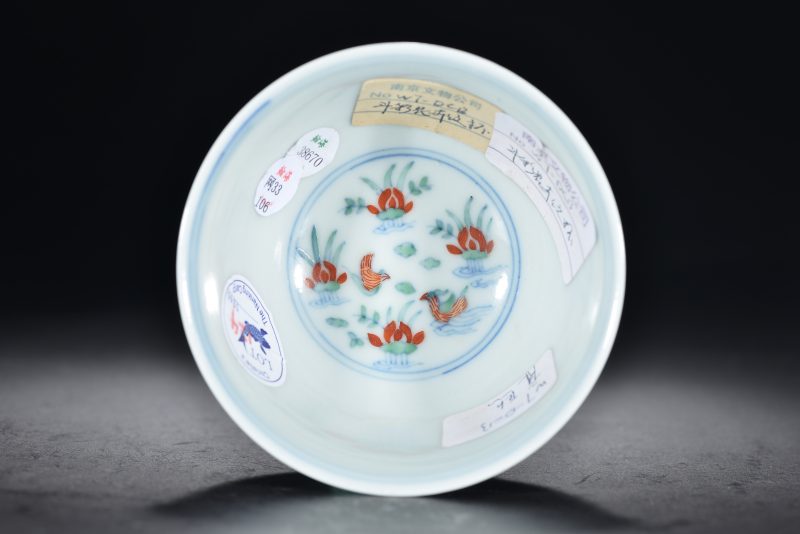 清康熙 斗彩花卉纹杯 - 图5