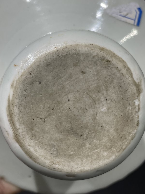 清中期 青花堆塑仙鹤纹盏托 - 图6