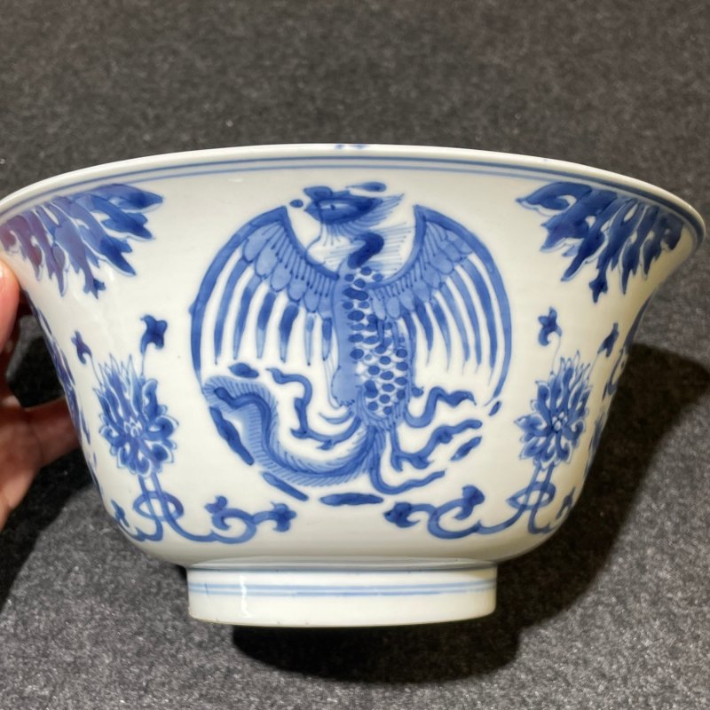 清康熙青花龙纹碗-多宝古瓷宝典