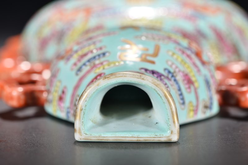 清 粉彩葫芦万代壁瓶 - 图8