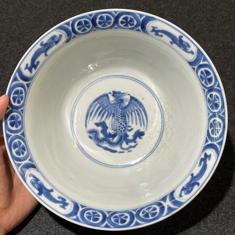 清康熙青花龙纹碗-多宝古瓷宝典