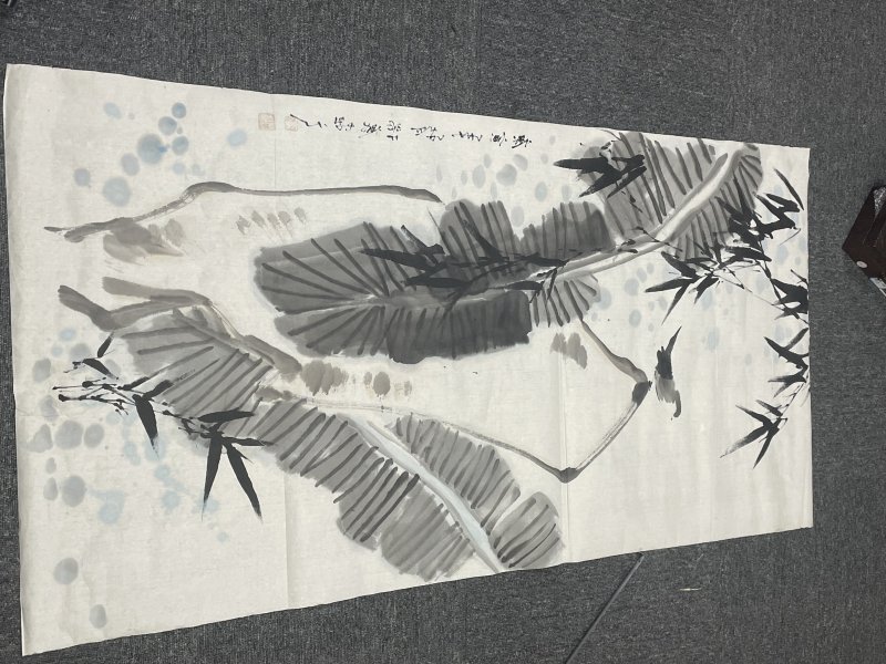 近代 写意蕉阴竹韵 - 图2