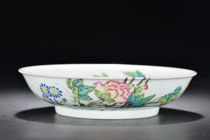 清雍正 粉彩花卉纹盘 - 图6