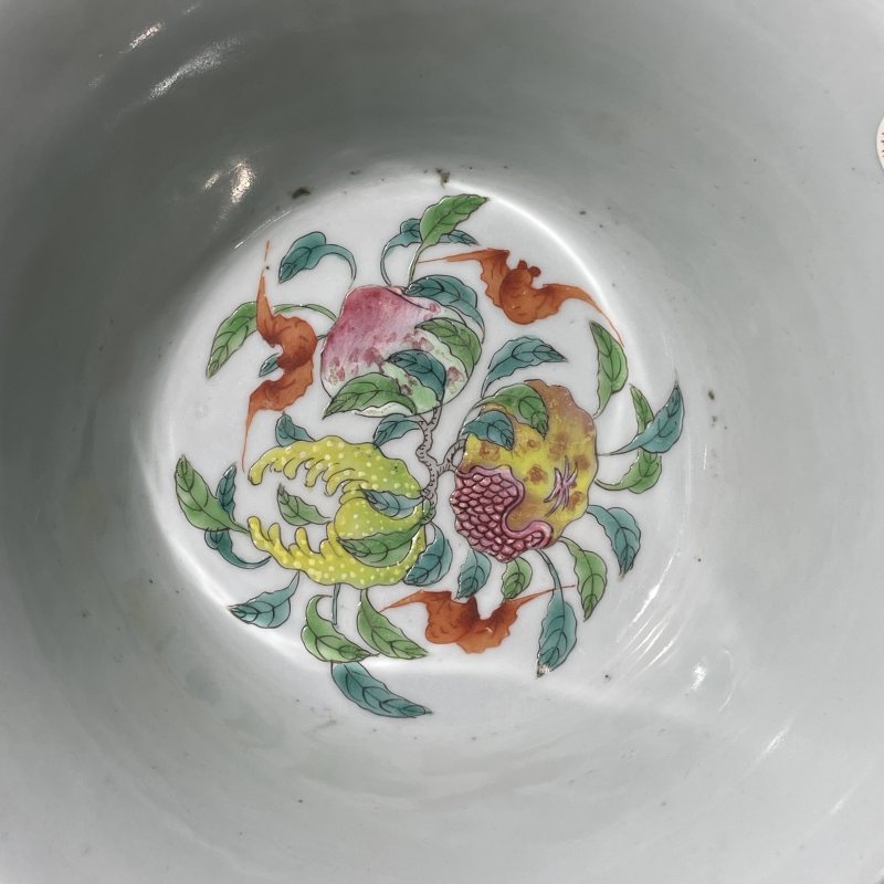 清嘉庆粉彩荷塘秋声马蹄碗-多宝古瓷宝典