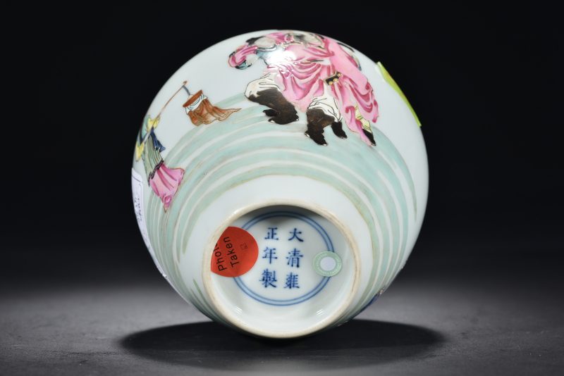 清雍正 粉彩李白醉酒太白罐 - 图6