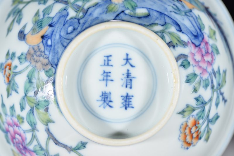 清 斗彩花鸟纹碗 - 图7